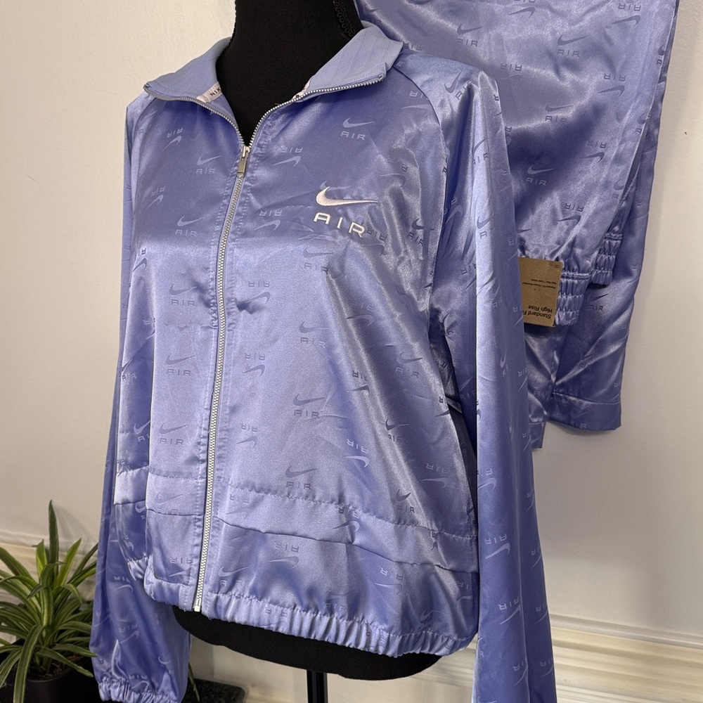 NWT Nike Air Purple Loose Fit Track Pants Bomber Jacket Matching Set L - Picture 2 of 8